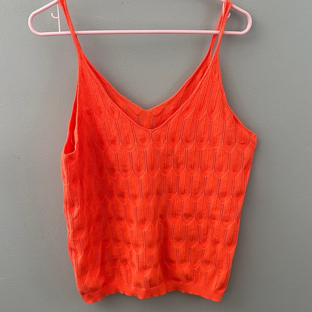 Orange Knit Women's Top